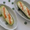 barquitos pepino y salmón ahumado