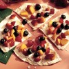 Pizza dulce con fruta