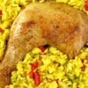 Arroz con pollo y cerveza