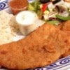 Filete de pescado frito empanizado