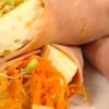 rollos de jamón con zanahoria