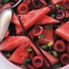 Ensalada de sandia y cerezas