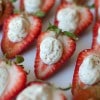 Fresas rellenas con crema mascarpone