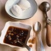 Helado con salsa de Ron y Pasas