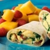 Burritos con espinaca y tocino