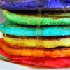 Tortitas americanas con un toque de color