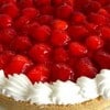 Pastel de queso con fresas