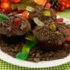 Cupcakes con gusanos