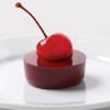 Gelatina de chocolate y cerezas