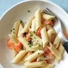 Pasta con crema y Salmón ahumado
