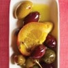Aceitunas adobadas con fruta y finas hierbas