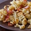 Coliflor asado con ajo y bacon