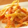 cascara de limon y de naranja confitadas