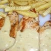 Pechugas de pollo en salsa de queso