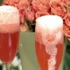Coctel de champán y fresas