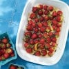 Fresas cubiertas en sirope de vainilla