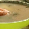 Sopa de papa con camarones