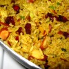 Arroz al curry con un toque de pasas