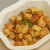 Pollo con verduras y un toque de curry