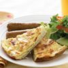 Frittata de manzana y queso cheddar