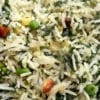 Arroz blanco con espinacas