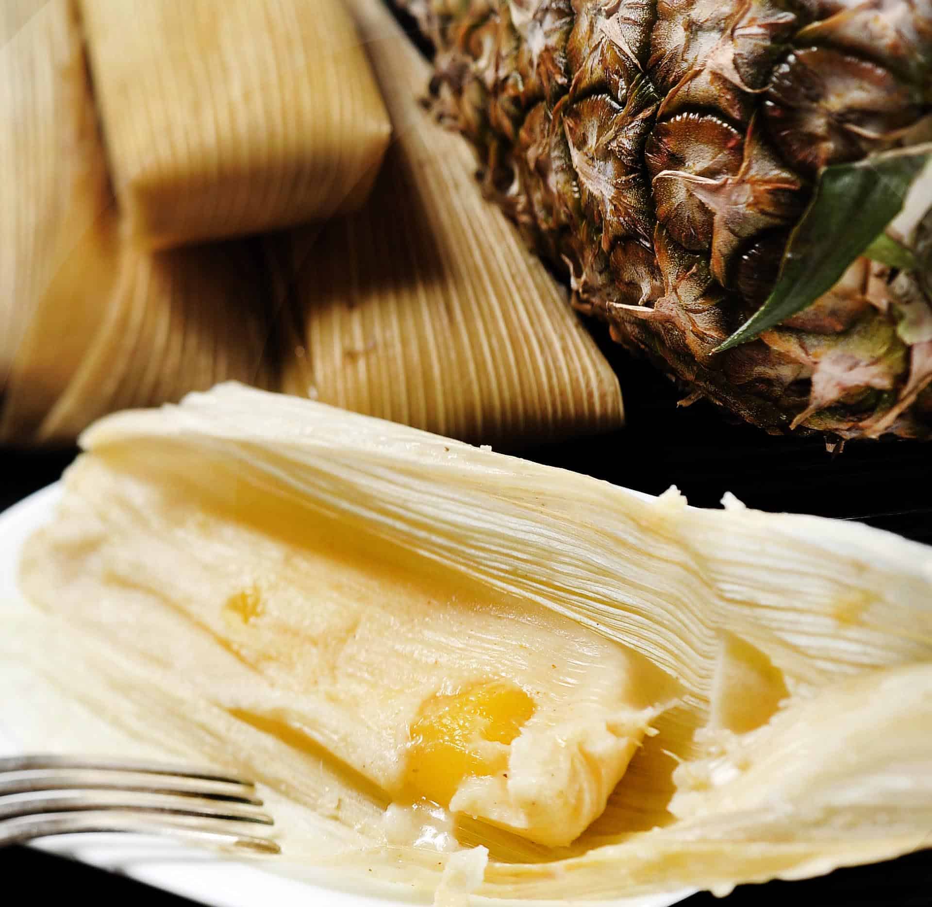 Tamales de Piña con Yogur