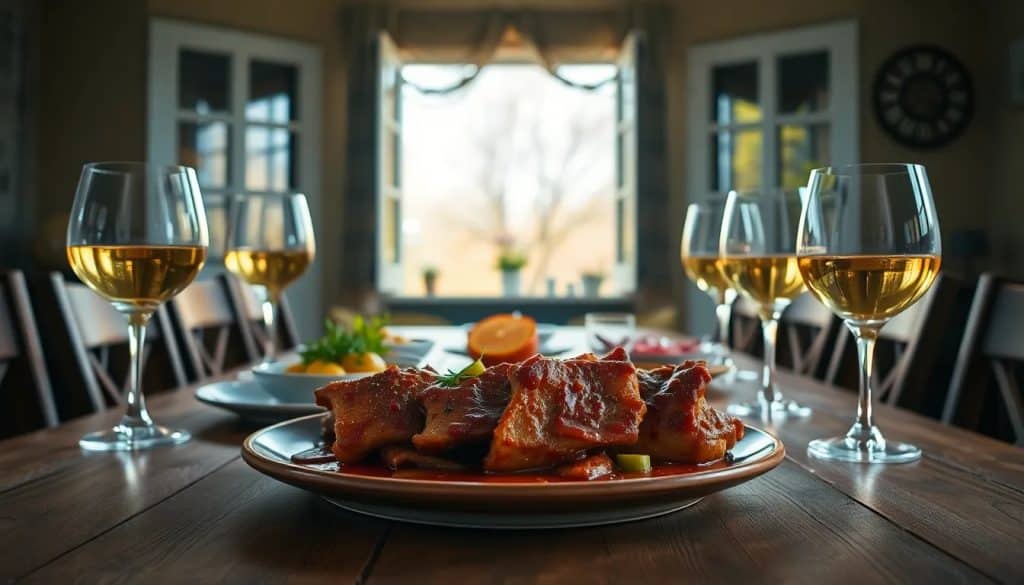 receta de costillas de cerdo en salsa de vino blanco