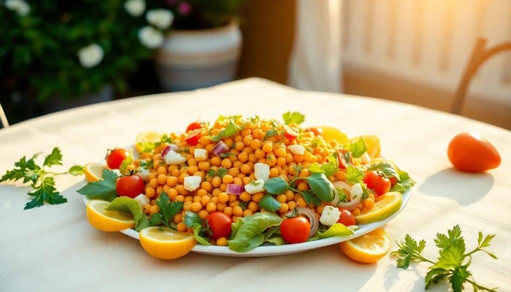 receta de ensalada de garbanzos con atun y huevo duro