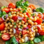Receta de ensalada de garbanzos mediterránea
