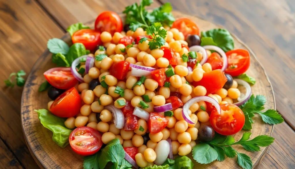 receta de ensalada de garbanzos mediterranea