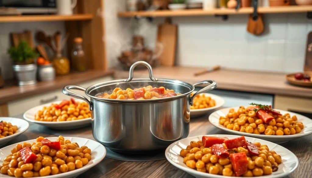 receta de garbanzos con chorizo en olla rapida