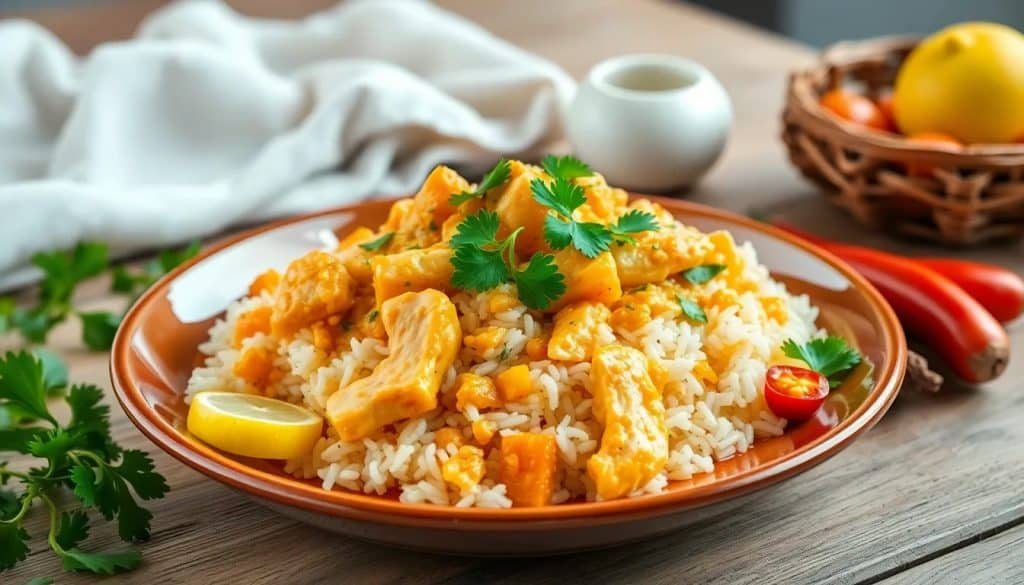 receta de arroz con pollo al curry facil y deliciosa