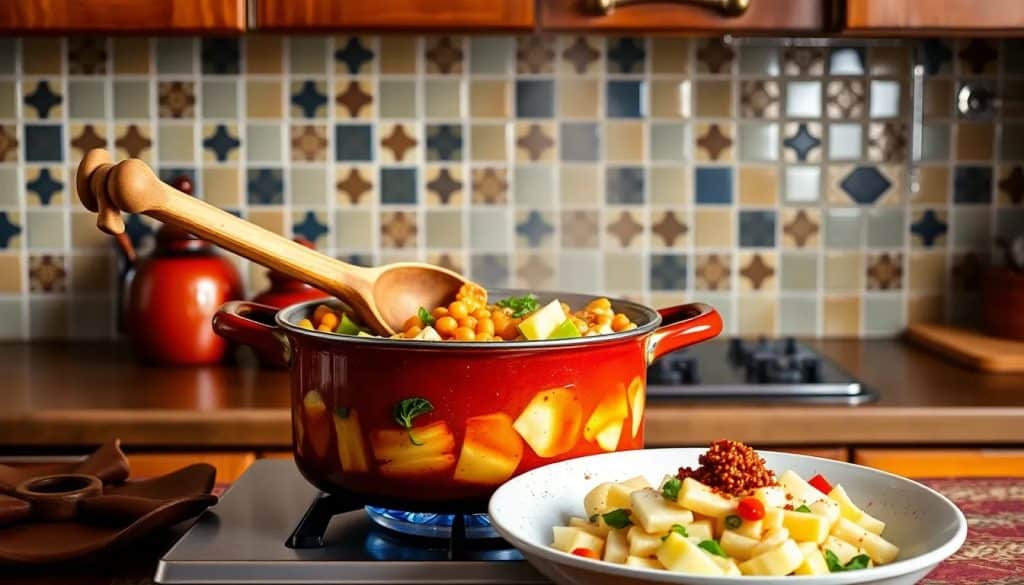 receta de potaje de garbanzos con acelgas y bacalao