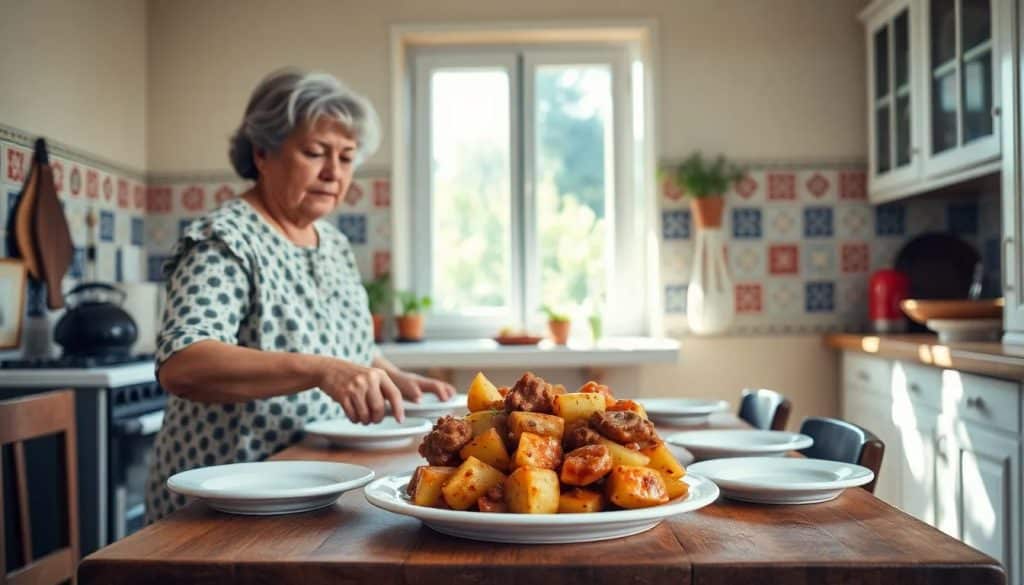 receta de patatas guisadas con carne de la abuela