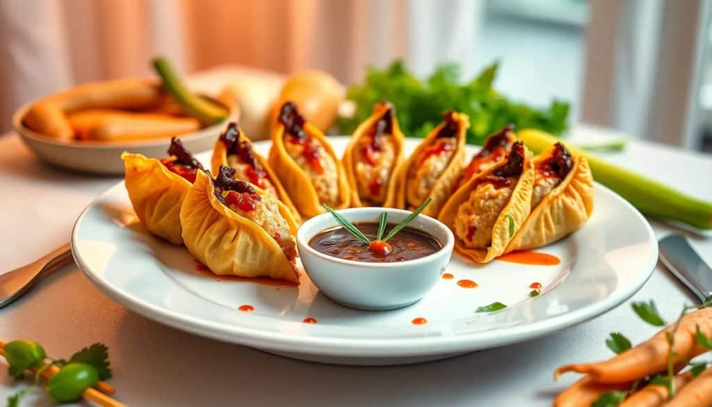 receta de wantan relleno de pollo facil y deliciosa